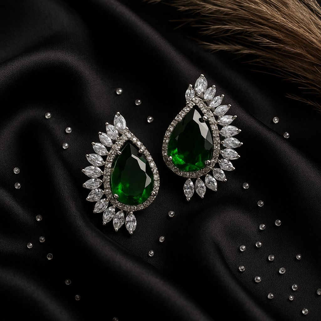 Emerald Diamond Earrings