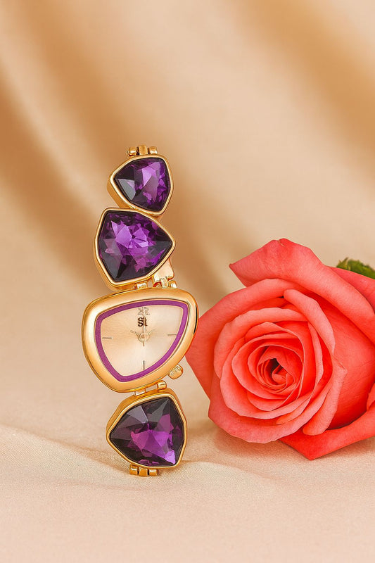 Crystal Embellished Analog Watch