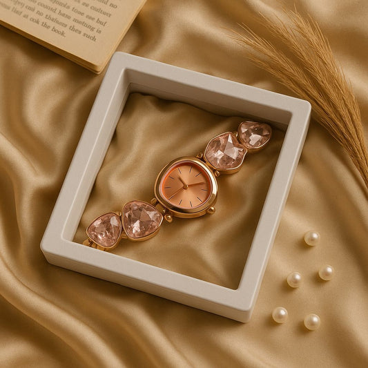 Crystal studded Analogue Watch