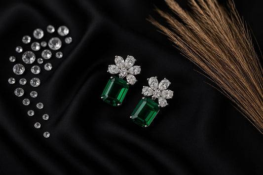 Emerald Diamond Earrings