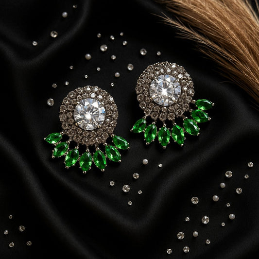 Emerald Diamond Earrings
