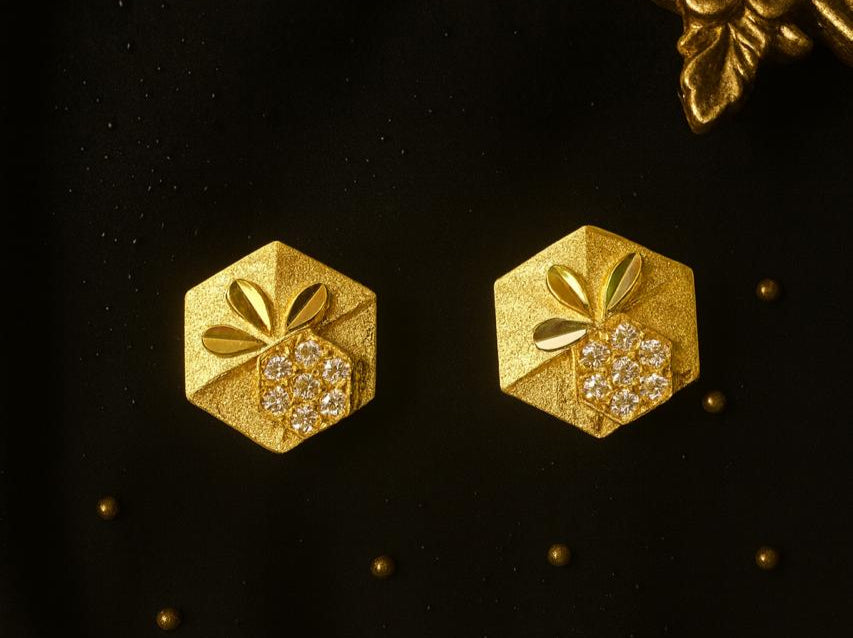 Golden Radiance Studs