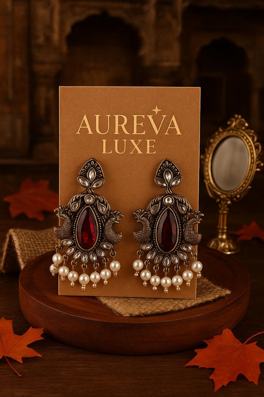 Regalia Luxe – Scarlet Flame Earrings