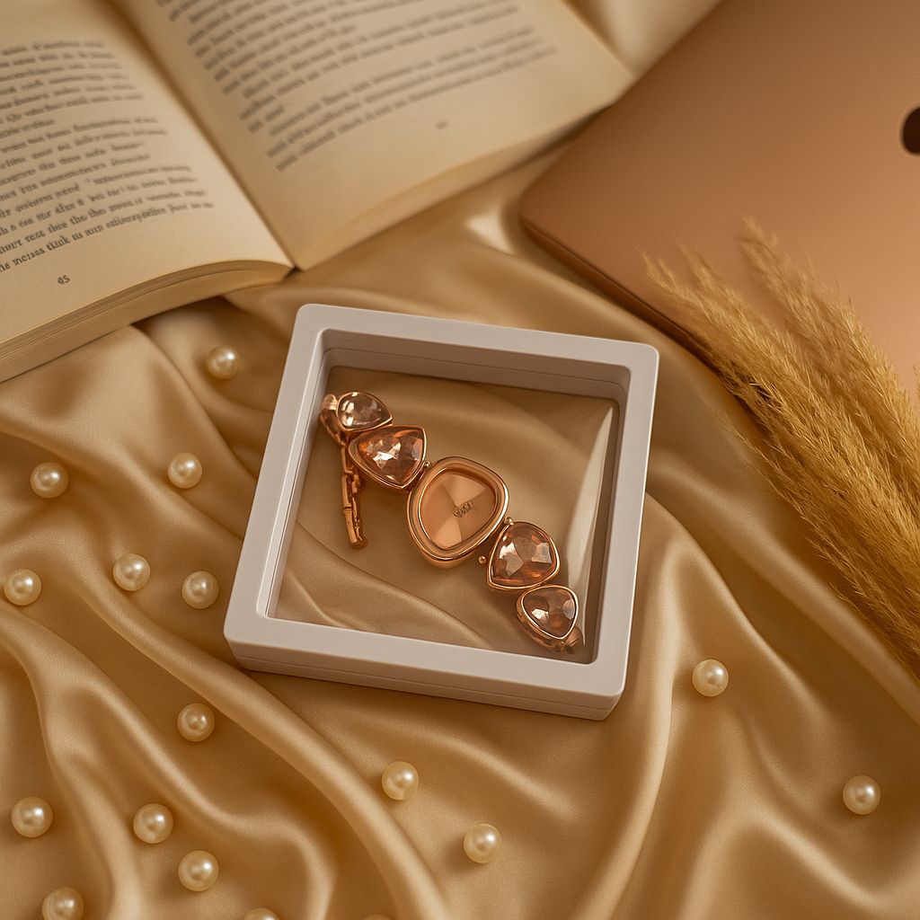 Crystal studded Analogue Watch